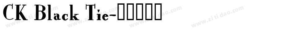 CK Black Tie字体转换